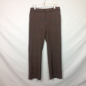 Rafaela Brown Tweed Ladies Slacks sz 10 w/lt trim